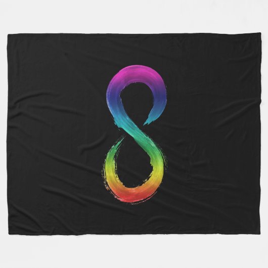 autisme - neurodiversiteit fleece deken (Voorkant (Horizontaal))