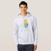 Autisme neurodiversity Spectrum ASD ADHD Rainbow B Hoodie (Voorkant volledig)
