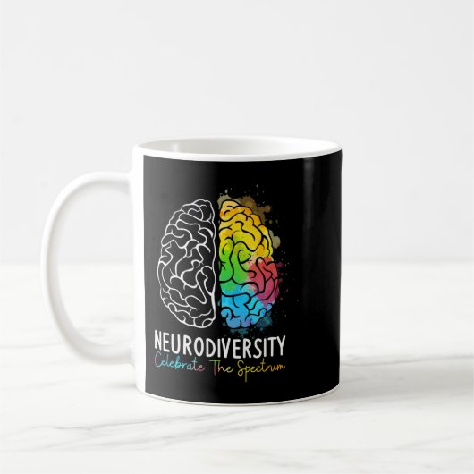 Autisme neurodiversity Spectrum ASD ADHD Rainbow B Koffiemok (Links)
