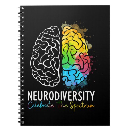 Autisme neurodiversity Spectrum ASD ADHD Rainbow B Notitieboek (Voorkant)