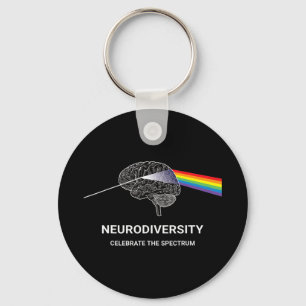 Autisme neurodiversity Spectrum ASD ADHD Rainbow B Sleutelhanger
