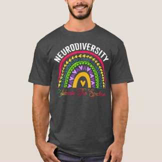 Autisme neurodiversity Spectrum ASD ADHD Rainbow B T-shirt