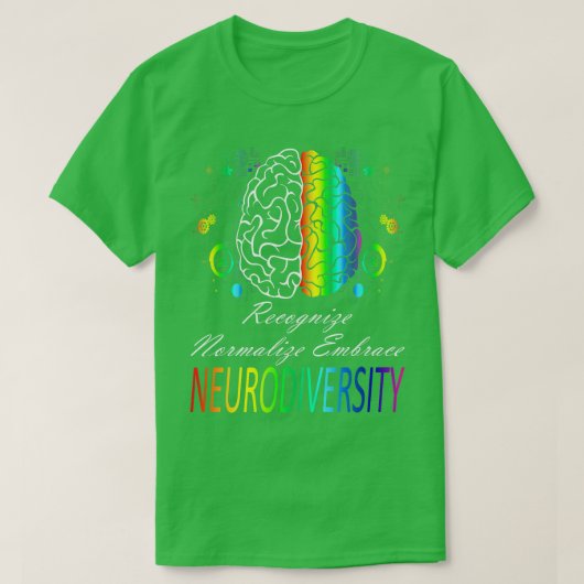 Autisme neurodiversity Spectrum ASD ADHD Rainbow B T-shirt (Design voorkant)