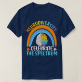 Autisme neurodiversity Spectrum ASD ADHD Rainbow B T-shirt (Design voorkant)