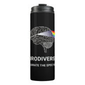 Autisme neurodiversity Spectrum ASD ADHD Rainbow B Thermosbeker (Voorkant)