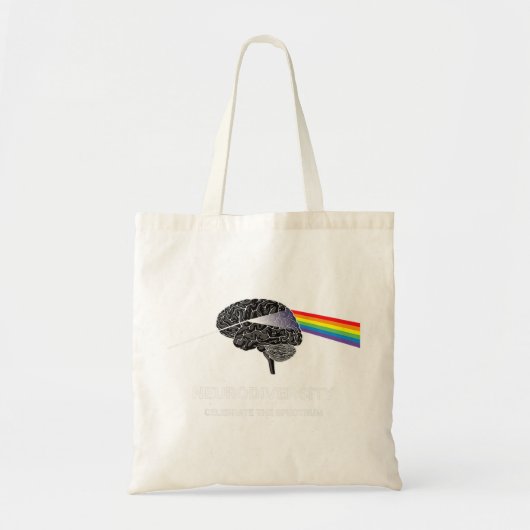Autisme neurodiversity Spectrum ASD ADHD Rainbow B Tote Bag (Voorkant)