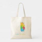 Autisme neurodiversity Spectrum ASD ADHD Rainbow B Tote Bag (Achterkant)