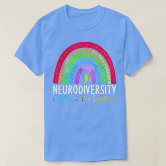 Autisme neurodiversity Spectrum ASD ADHD Rainbow T-shirt (Design voorkant)