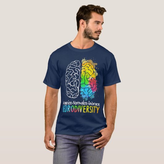 Autisme neurodiversity Spectrum ASD ADHD Rainbow T-shirt (Voorkant volledig)