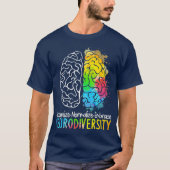 Autisme neurodiversity Spectrum ASD ADHD Rainbow T-shirt (Voorkant)