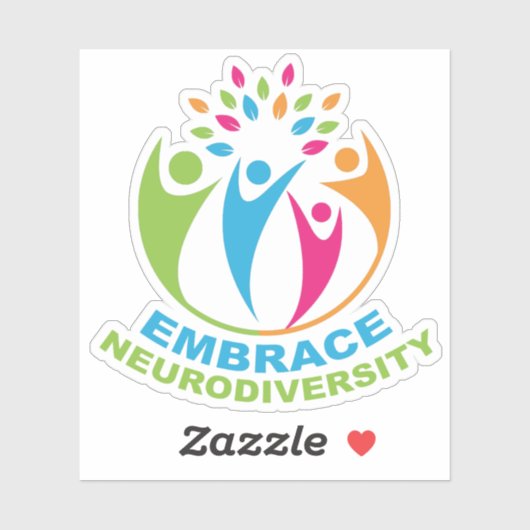 Autisme neurodiversity Spectrum Cute Colorful Sticker (Vel)