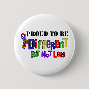 Autisme niet minder ronde button 5,7 cm