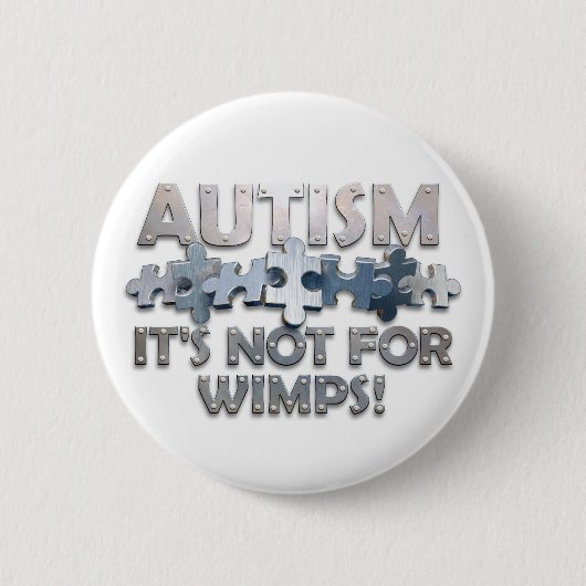 Autisme: Niet voor wimpers Ronde Button 5,7 Cm (Voorkant)