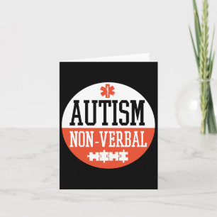 Autisme Non-verbale Autisme Bewustzijn Badge Desig Kaart