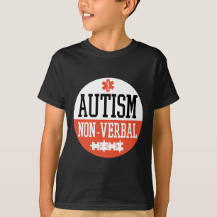 Autisme Non-verbale Autisme Bewustzijn Badge Desig T-shirt