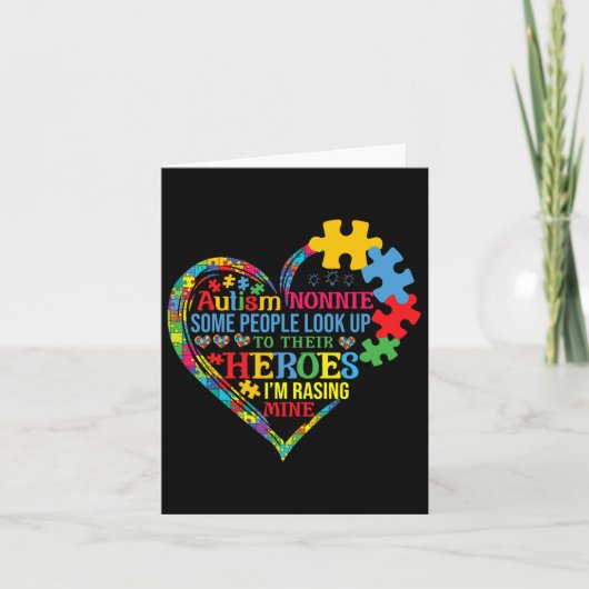 Autisme Nonnie Raising Hero Moederdag Autisme Non Kaart (Voorkant)