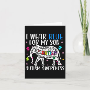 Autisme Olifant Ik Draag Blues Voor Mijn Zoon Auti Kaart