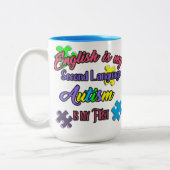 Autisme Olifant Puzzel Tweekleurige Koffiemok (Links)