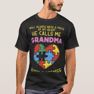 Autisme-Oma Autisme Bewustzijn Autistische Jongen T-shirt