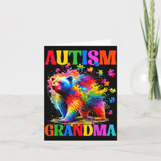 Autisme oma autisme bewustzijn dag beer puzzel kaart