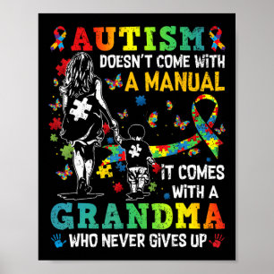 Autisme Oma komt niet met een handmatige autisme A Poster