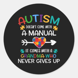 Autisme Oma Liefde Autistische Kinderen Autisme Be Ronde Sticker
