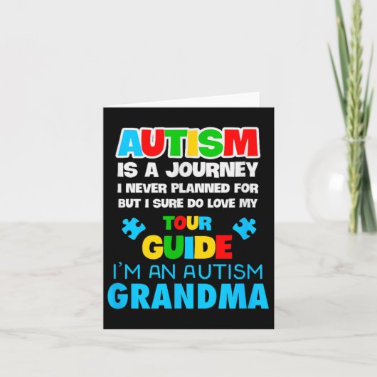 Autisme Oma Neurodivergent Spread Support Aware Kaart (Voorkant)