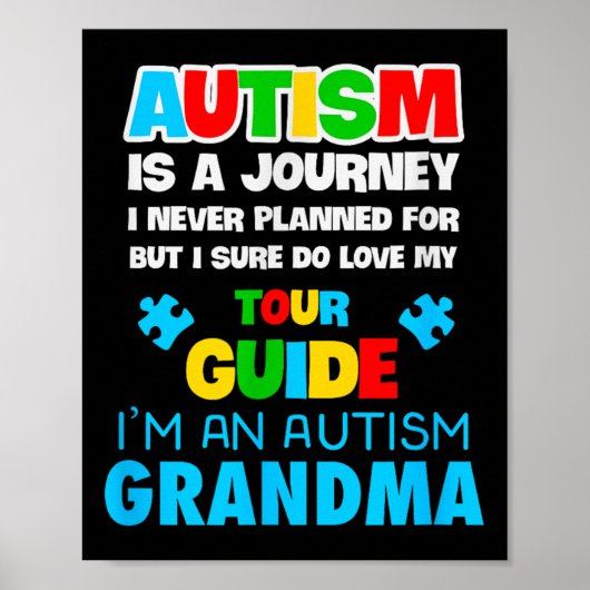 Autisme Oma Neurodivergent Spread Support Aware Poster (Voorkant)