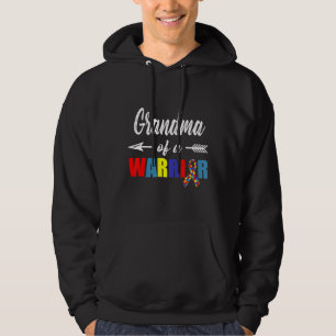 Autisme-Oma van een krijger Autisme Oma Waren Hoodie