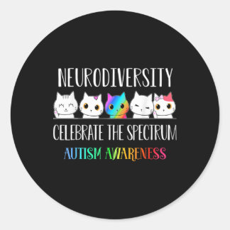 Autisme omarmen neurodiversiteit vieren het spook ronde sticker