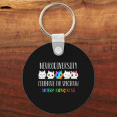 Autisme omarmen neurodiversiteit vieren het spook sleutelhanger (Voorkant)