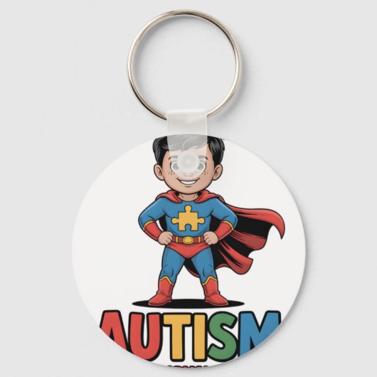 Autisme Omdat Normaal Saai Is Superheld Kind Auti Sleutelhanger (Voorkant)