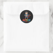 Autisme Omdat Normaal Saai is Superheld Kind Ronde Sticker (Tas)