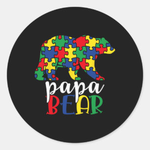 Autisme Ondersteuning Docent Mannen Kinder Autisme Ronde Sticker