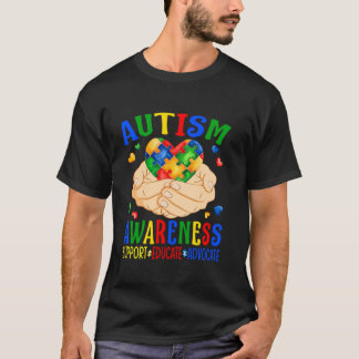 Autisme Ondersteuning Educate Advocate Autisme Awa T-shirt