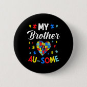 Autisme ondersteuning en bewustzijn Mijn autistisc Ronde Button 5,7 Cm (Voorkant)