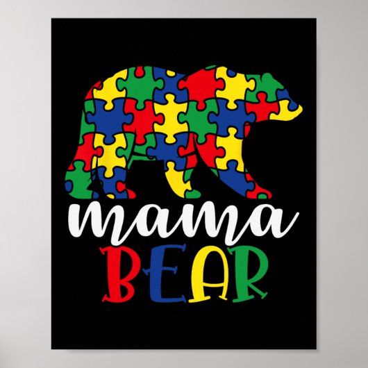Autisme Ondersteuning Leraar Vrouwen Kinderen Auti Poster (Voorkant)