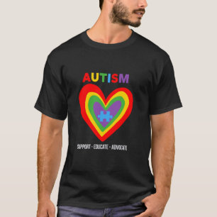 Autisme Ondersteuning Opleiden Voorstander Autisme T-shirt