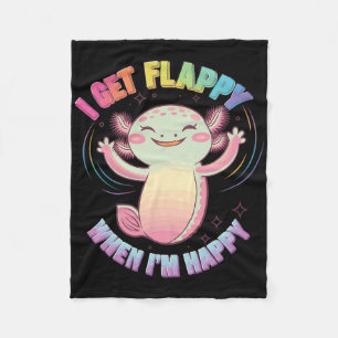 Autisme ondersteuning stimuleren Axolotl Ik krijg  Fleece Deken