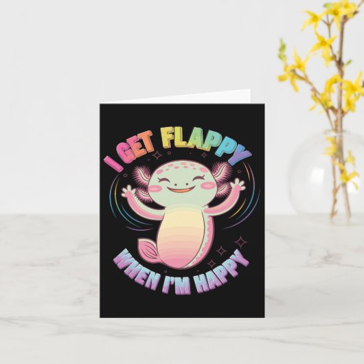 Autisme ondersteuning stimuleren Axolotl Ik krijg  Kaart (Gele Bloem)