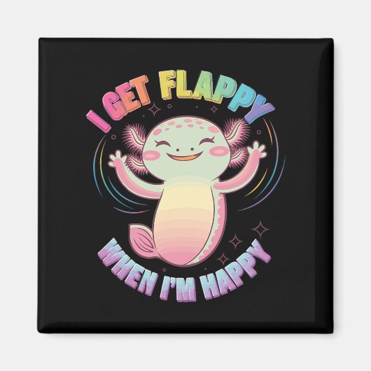 Autisme ondersteuning stimuleren Axolotl Ik krijg Magneet (Voorkant)