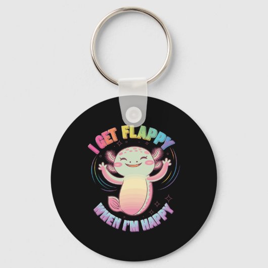 Autisme ondersteuning stimuleren Axolotl Ik krijg Sleutelhanger (Voorkant)