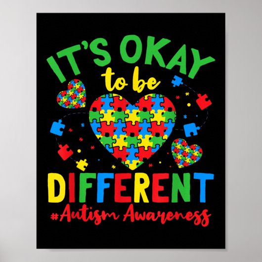 Autisme ondersteunt het oké om anders te zijn dan poster (Voorkant)