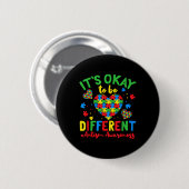 Autisme ondersteunt het oké om anders te zijn dan ronde button 5,7 cm (Voorkant /achterkant)
