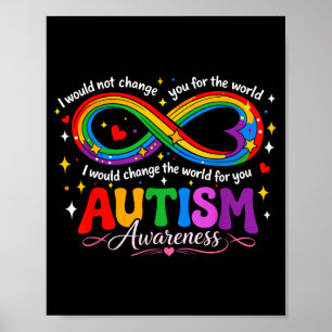 Autisme oneindigheid bewustzijn moeder regenboog poster
