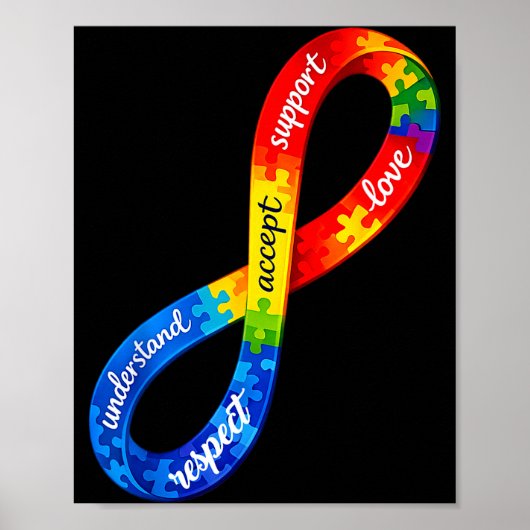 Autisme oneindigheid lint ontwerp een neurodiversi poster (Voorkant)