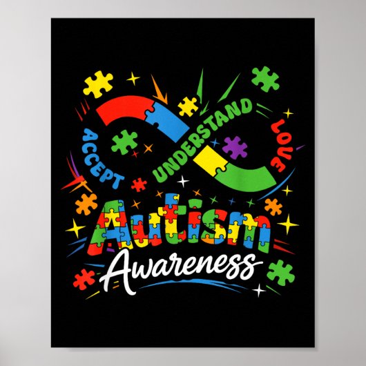 Autisme oneindigheid neurodiversiteit accepteer be poster (Voorkant)
