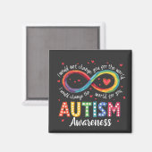 Autisme Oneindigheidssymbool Autisme Bewustzijn Ma Magneet (Voorkant / Achterkant)