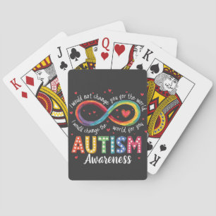 Autisme Oneindigheidssymbool Autisme Bewustzijn Ma Pokerkaarten