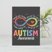 Autisme Oneindigheidssymbool Autisme Bewustzijn Ma Save The Date (Staand voorkant)
